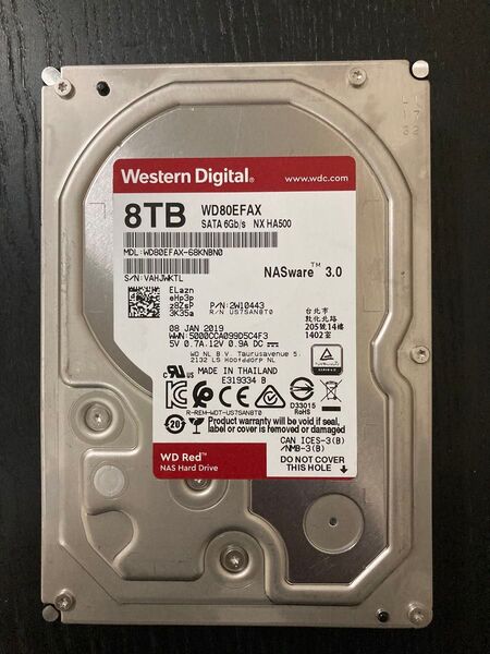 WD Red WD80EFAX 8TB NAS用ハードドライブ