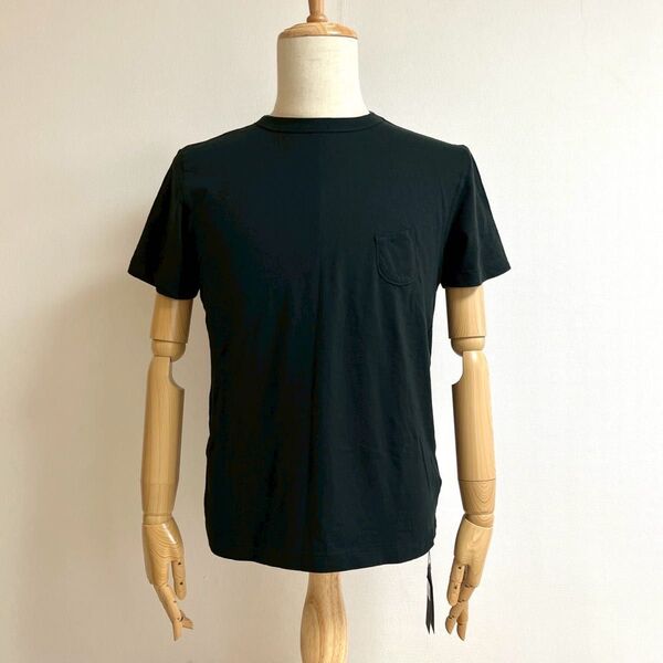 未使用タグ付き SUNNY SPORTS / サニースポーツ ミニポケット付 Tシャツ/カットソー S 日本製 ブラック