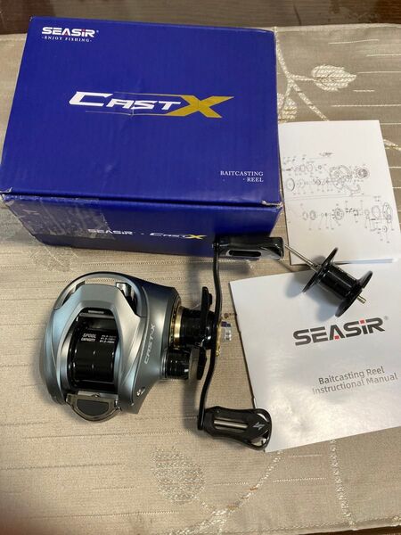 SEASIR Cast-X ベイトキャスティングリール 7.3:1 HS ギア比アルミダブルスプール BFS 右巻き