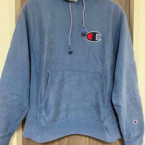 Champion リバースウィーブ プルオーバーパーカー ブルー