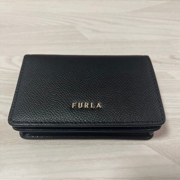 【新品未使用】FURLA 名刺入れorカードケース ブラック レザー