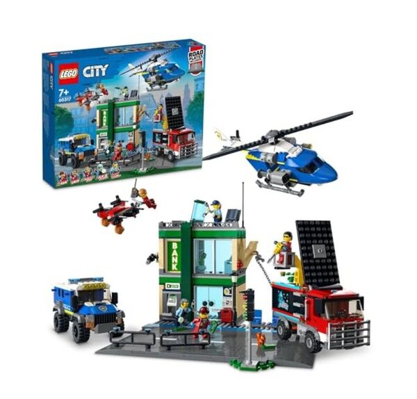LEGO CITY 60317 銀行強盗チェイス 説明書有り 箱なし 揃っています ブロックプラスでヘリコプター改