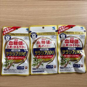 小林製薬 サラシア100 20日分×3個セット 送料無料