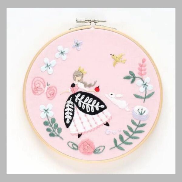 新品未使用 刺繍キットセット フランス刺繍 刺繍作成キット 刺繍道具 材料 初心者 簡単 手芸 ハンドメイド お姫様 プリンセス