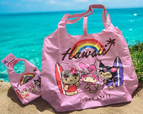 サンリオ日焼けキティークロミマイメロトートバッグ新品★ハワイ限定品★エコバッグ