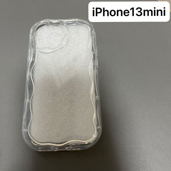 ※アクスタ入りません!外枠の形状はウェーブではありません!iPhone13mini スマホケース クリア エアクッション 耐衝撃