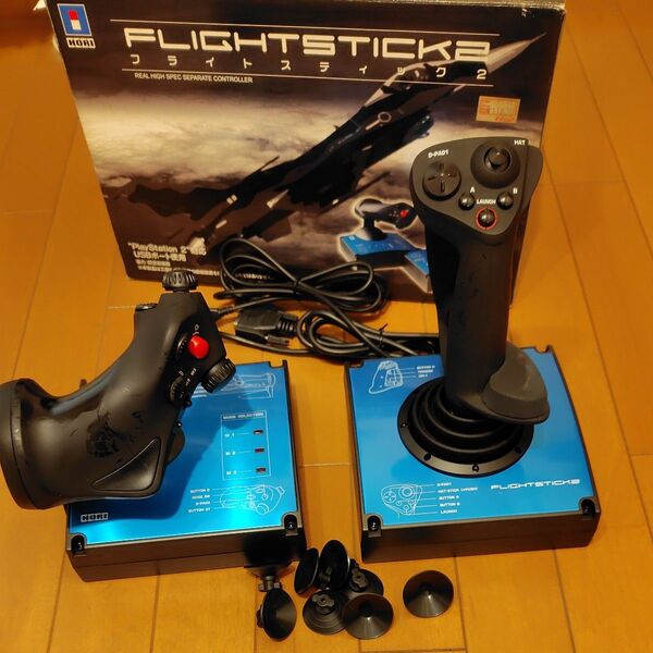 PS2対応 フライトスティック2 コントローラー (管理:1807)ジャンク