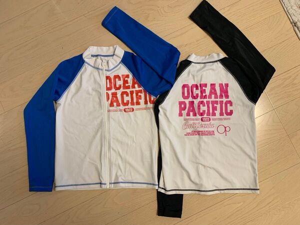 Ocean Pacific ラッシュガード キッズ OP 2枚セット 150cm以下 ビーチ用靴下2足のおまけ付