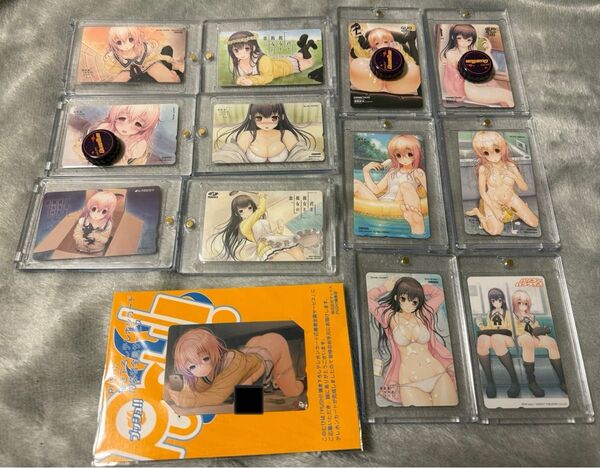 君と彼女と彼女の恋。ととの 曽根美雪 向日アオイ テレホンカード テレカコンプリート 非売品 店舗特典
