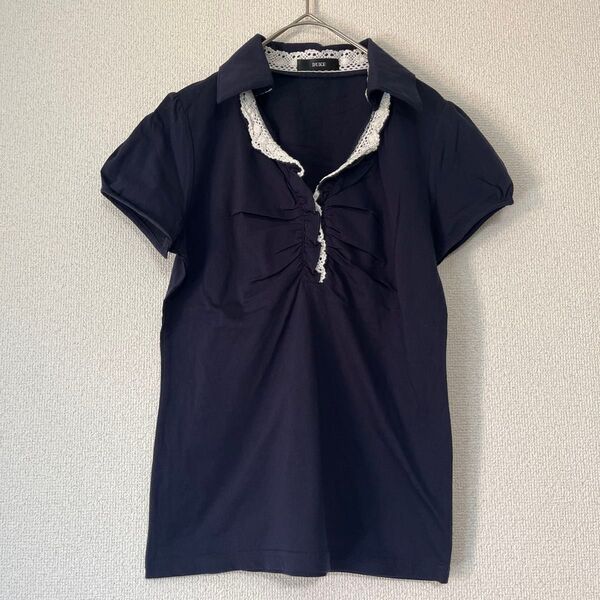 DUKE トップス Tシャツ カットソー ネイビー レース Mサイズ