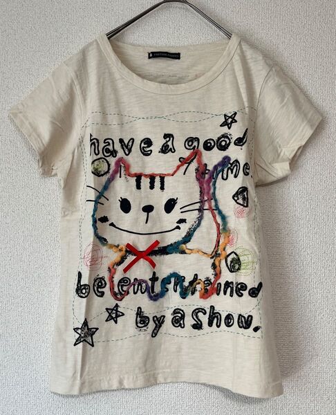 【FORTUNE COOKIES】 刺繍入り 半袖 Tシャツ レディース Mサイズ