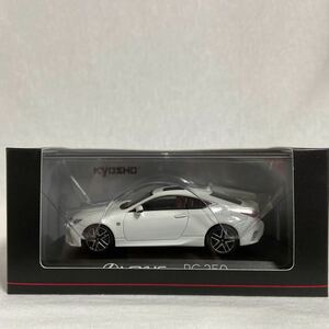 京商 1/43 LEXUS RC350 F SPORT 前期型 White Nova Glass Flake レクサス RC Fスポーツ ホワイトノーヴァグラスフレーク ミニカモデルカー