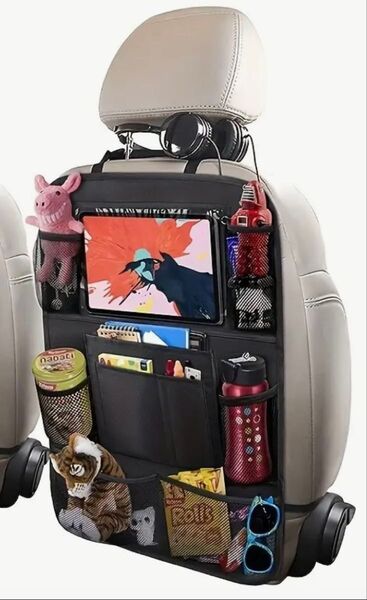 シートバックポケット 後部座席 車内収納 ドリンクホルダー 大容量 キックガード ドライブ 収納バック