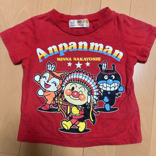 中古 アンパンマン Tシャツ 80サイズ レッド