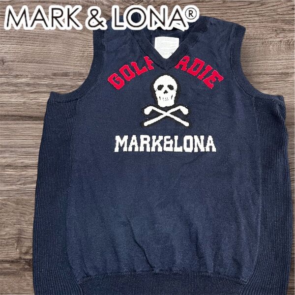 MARK&LONA マークアンドロナ レディース ゴルフウェア サマーニット ネイビー スカル Mサイズ