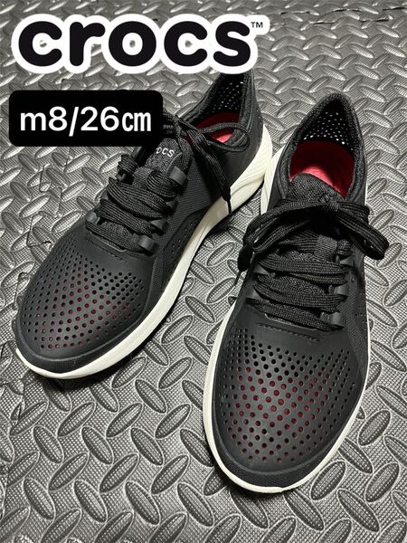 Crocs クロックス スニーカー m8/26cm ブラック