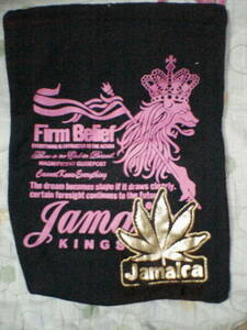 【Jamaica】ジャマイカ 巾着袋 黒★鞄 かばん カバン バッグ