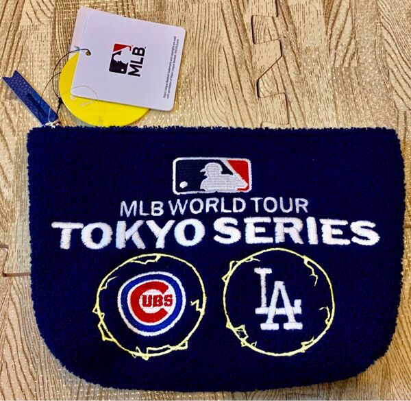 新品未使用 限定 MLB ワールドツアー 東京シリーズ ポーチ 2025 ネイビー 野球 カブス ドジャース