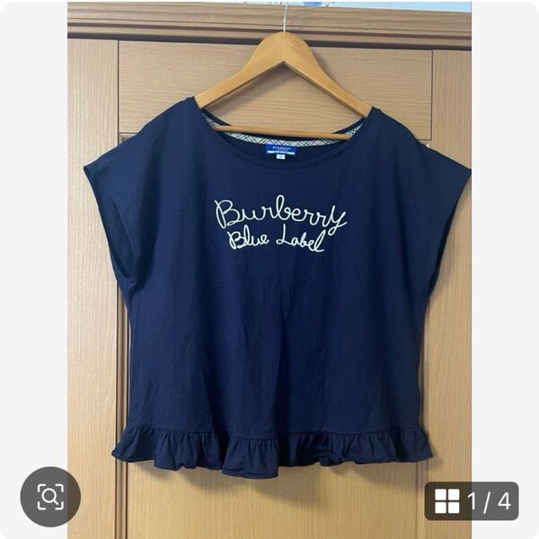 バーバリーブルーレーベル フリルカットソー Tシャツ 38サイズ ①