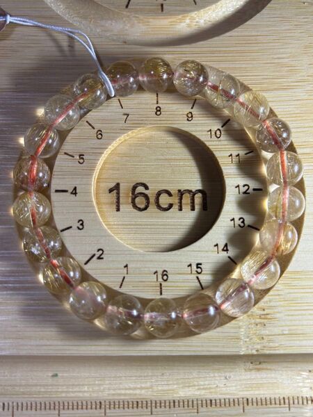 タイチンルチルクォーツ ブレスレット 約16cm 8.5m玉