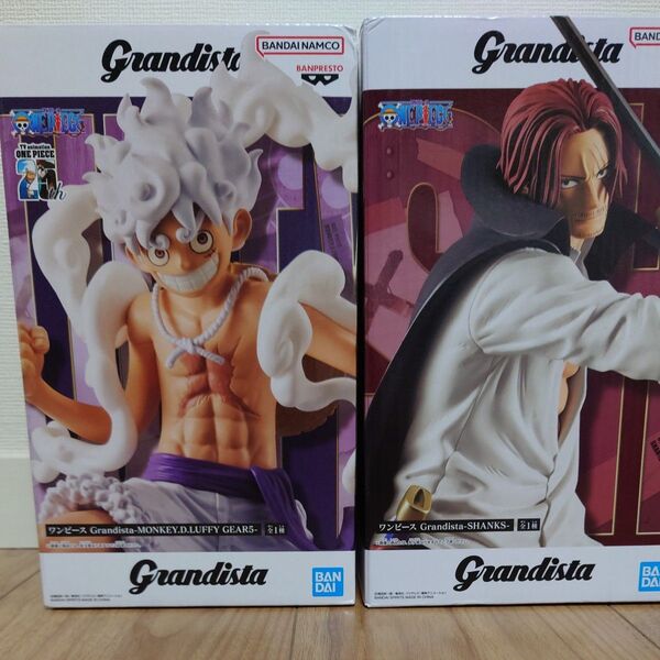 ワンピース Grandista フィギュア ルフィ ギア5 シャンクス 2個セット