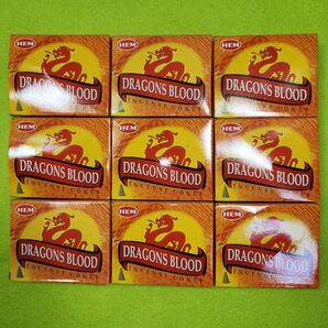 インドお香 スパイシー&ウッディな香り DORAGONS BLOOD 9こセット