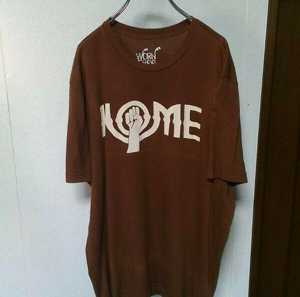 "HOME" T shirts / brown / M