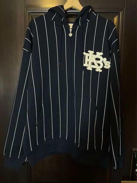 KEBOZ STRIPE SWEAT FULL ZIP HOODIE