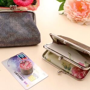 がま口 小銭入れ 財布 コインケース がま口財布 金 ゴールド ミニ財布 キー入れ ダブル口金 かわいい