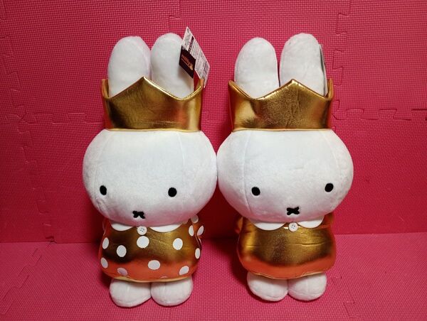 2種 ミッフィー 特大サイズぬいぐるみ 70th Anniversary ぬいぐるみ ナムコ限定 ゴールド