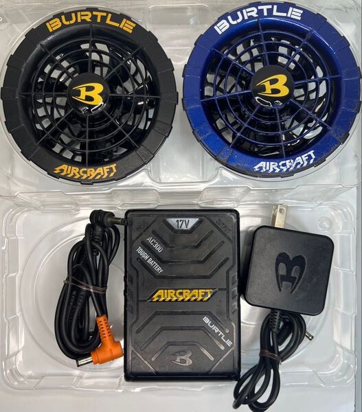 17V 空調服 バートル エアークラフト BURTLE AC300 AIRCRAFT のフルセット