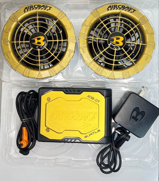 22V 空調服 バートル エアークラフト BURTLE AC08 AIRCRAFT バッテリー のフルセット