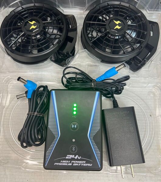 24V 空調服 サンエス 空調風神 RD9390 リチウムイオンバッテリーとななめタイプファンRD9310PHセット