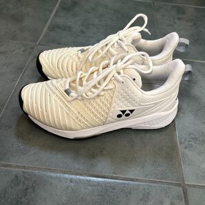 良品 YONEX テニスシューズ ユニセックス パワークッション ソニケージ3 ワイド 24.5センチ