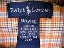 90’ｓ　ヴィンテージ　RALPH LAUREN　ラルフローレン　半袖　ボタンダウンシャツ　ボーイズM　mts-74_画像3
