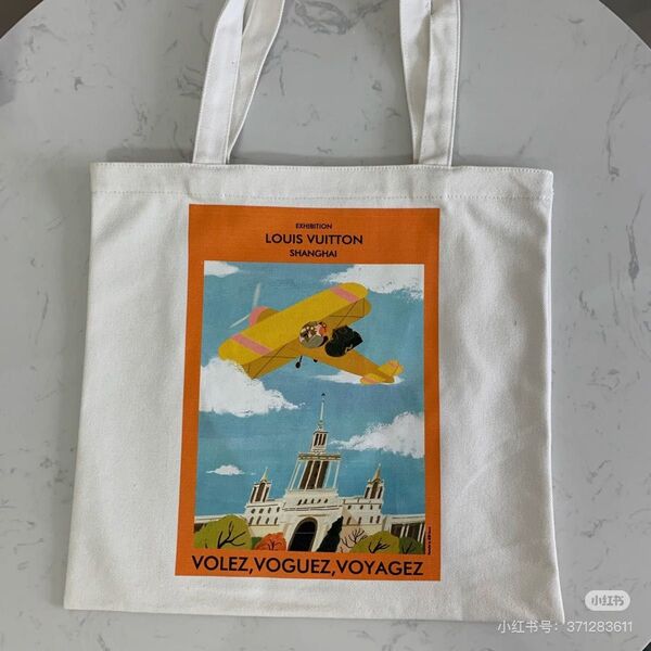 【新品】LOUIS VUITTON 展覧会限定 トートバッグ【 A柄|Size:41×41cm】orange 1点