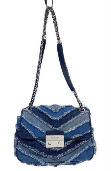MICHAEL KORS デニム チェーンバッグ ブルー系
