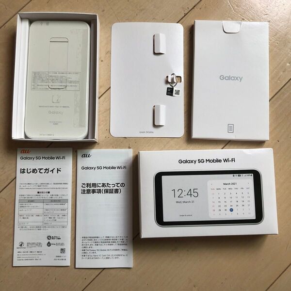 サムスン Galaxy 5G Mobile Wi-Fi SCR01 au 一括購入 ホワイト