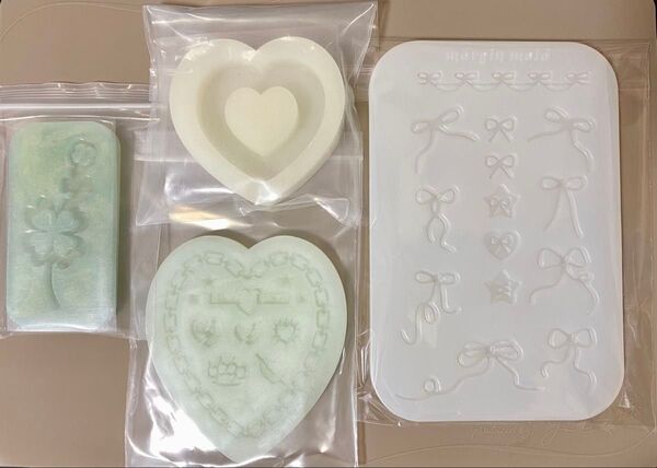 margin mold シリコンモールド レジン ハンドメイド 推し活 トレカデコ ハート