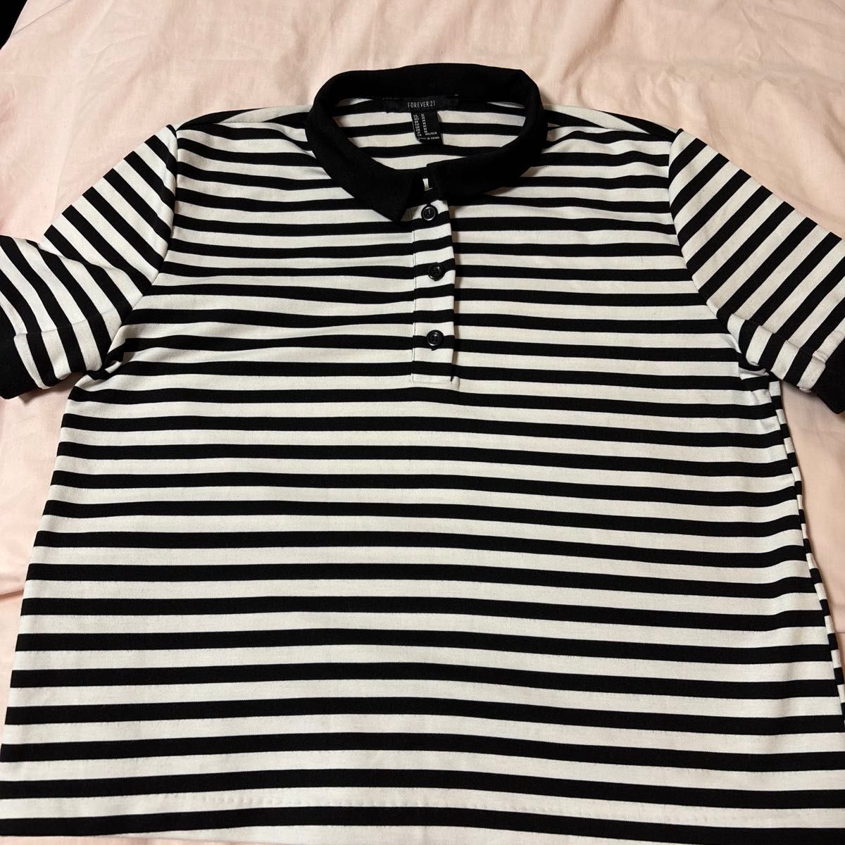 FOREVER21 ボーダー柄ポロシャツ Lサイズ