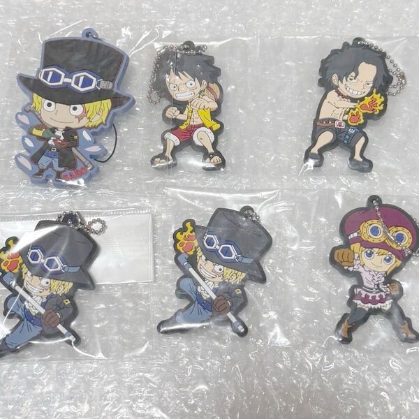 ONE PIECE ワンピース エース ルフィ サボ ラバーストラップ ラバーキーホルダー キーホルダー ラバーマスコット