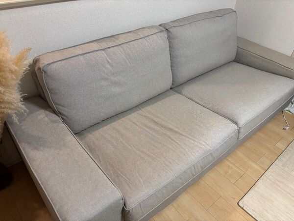 直接渡し限定 IKEA KIVIK シーヴィク 3人掛け 専用 オットマン 付き
