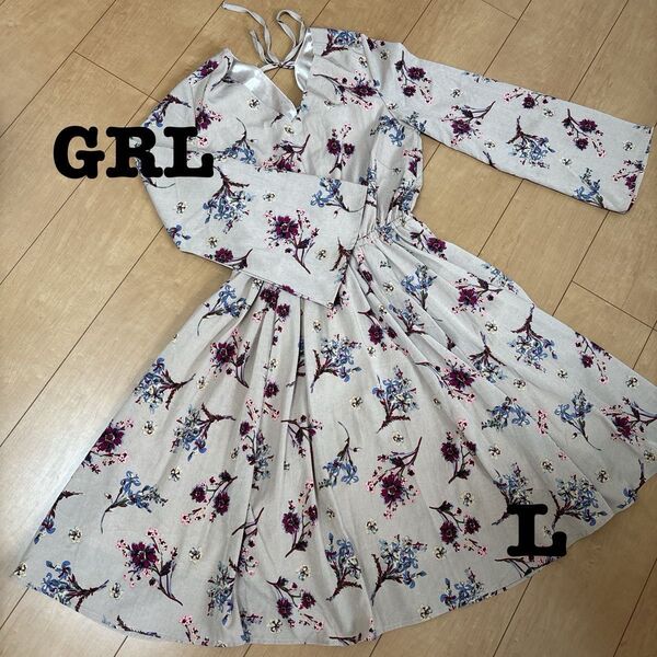GRL グレイル 花柄ワンピース Lサイズ