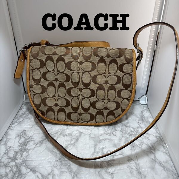 COACH ショルダー バッグ シグネチャー ブラウン