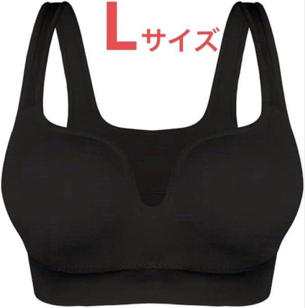 スポーツブラ フィットネスクブラ 吸汗速乾 黒 Lサイズ ヨガブラ ブラジャー