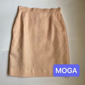 モガ MOGA スカート 麻 リネン サーモンピンク