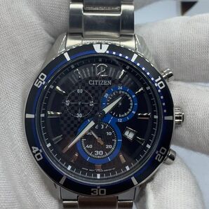 稼働品 CITIZEN クロノグラフ H500 VO10-6741F 腕時計 箱付き