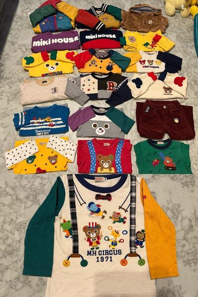 【専用】ミキハウス 秋冬物 アウター トップス おまとめ 100サイズ(90トップス1枚.パンツ1枚あり)
