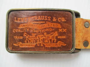 US 70s ~ Vintage Levi's Levi's leather belt buckle 