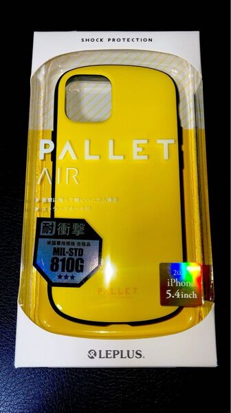 iPhone 12 mini 超軽量・極薄・耐衝撃ハイブリッドケース PALLET AIR イエロー 未開封新品